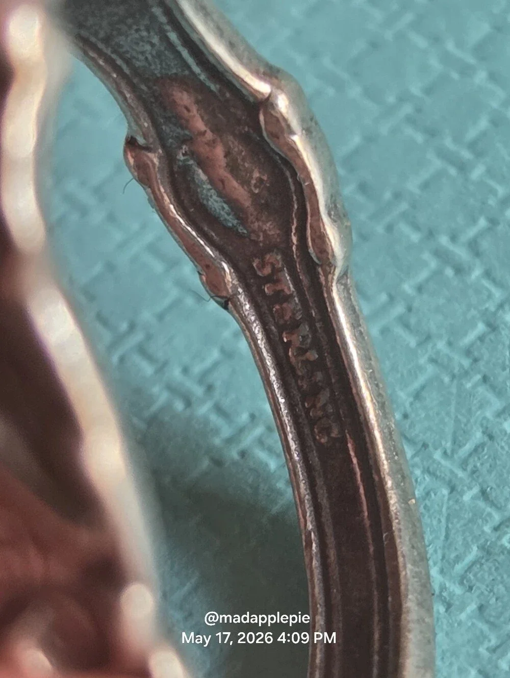 Vintage Sterling Silver Goddess Woman Nude Muse Nymph Spoon Ring #126 - Picture 8 of 15